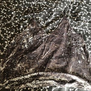 Crushed velvet tank top